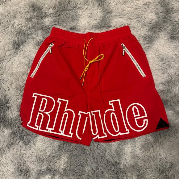 Rhude Red Athletic Shorts Size Small Medium or Large - Picture 1 of 3